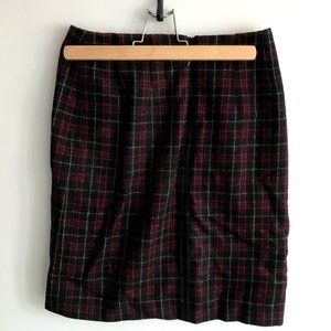 90s Vintage Plaid Mini Skirt